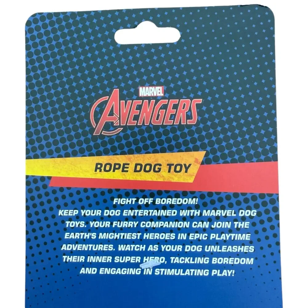 Marvel Avengers‎ Thor Rope Dog Toy Squeaky Crinkle Thrash Toss Shake NWT
